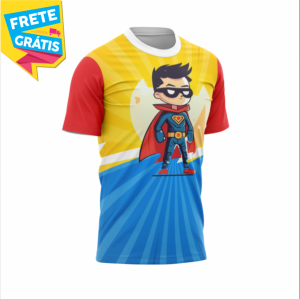 CAMISETA HELANCA PLUS  MASCULINA INFANTIL HELANCA PLUS 0.120 G/M2 PERSONALIZADA MASCULINO INFANTIL 4X0 COR ULTRA-HD EPSON 100% POLIÉSTER IMPRESSÃO TOTAL / TINTA ORIGINAL MADE IN JAPAN FRETE GRÁTIS NAS COMPRAS ACIMA DE 100,00, CONSULTE AS REGIÕES.