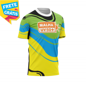 CAMISETA UV50+ MASCULINA MALHA ACTIVE PROTEÇÃO SOLAR UV50+ PERSONALIZADA MASCULINO ADULTO 4X0 COR ULTRA-HD EPSON 92,5% POLIÉSTER | 7,5% ELASTANO IMPRESSÃO TOTAL / TINTA ORIGINAL MADE IN JAPAN FRETE GRÁTIS NAS COMPRAS ACIMA DE 100,00, CONSULTE AS REGIÕES.