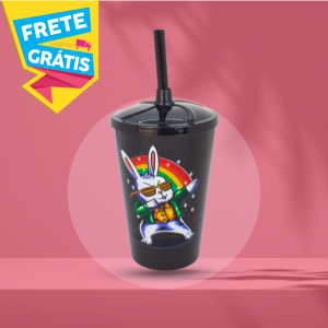 COPO COM CANUDO PLÁSTICO 95MM X 45MM 4 CORES + BRANCO + VERNIZ ULTRA HD CAPACIDADE 200ML ADESIVO DTF UV FRETE GRÁTIS NAS COMPRAS ACIMA DE 100,00, CONSULTE AS REGIÕES.