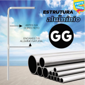 HASTE WIND FULL (GG) ESTRUTURA DESMONTÁVEL 3.20M X 0.65M COR NATURAL TUBOS DE ALUMÍNIO 3/4 EMBALAGEM FRETE GRÁTIS NAS COMPRAS ACIMA DE 100,00, CONSULTE AS REGIÕES.