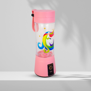 MINI LIQUIDIFICADOR PORTÁTIL ACRÍLICO 240MM X 80MM 4 CORES + BRANCO + VERNIZ ULTRA HD ADESIVO DTF UV CAPACIDADE 380ML CABO USB TICO C