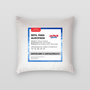REFIL PARA ALMOFADA FIBRA VIRGEM DE SILICONE ANTIALÉRGICO 45CM X 45CM BRANCA TECIDO TACTEL ENCHIMENTO 500GR SUPER MACIA