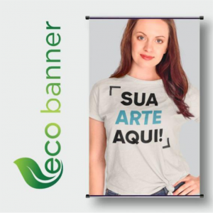 ECO BANNER HD TAMANHO PERSONALIZADO TECIDO FIBRA SINTÉTICA DTEX 180GR TAMANHO PERSONALIZADO IMPRESSÃO ULTRA-HD Impressão Ultra-HD Subli BASTÃO E CORDÃO TINTA ORIGINAL MADE IN JAPAN