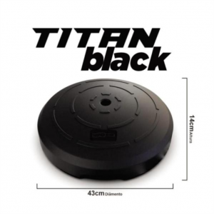 BASE TITAN BLACK POLIESTIRENO 43x43x14 CORE PRETA ÁGUA OU AREIA ENCAIXE 3/4 ENCHIMENTO ATÉ 13KG