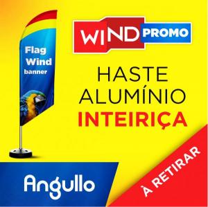WIND PROMOCIONAL ÂNGULO TECIDO TECNOSPORT 100% SINTÉTICO 2.50M X  0.65M DUPLA-FACE | IMPRESSÃO ULTRA-HD EPSON ESTRUTURA DE ALUMÍNIO INTEIRIÇA COSTURA OVERLOQUE EXTERNO BASE TITAN BLACK