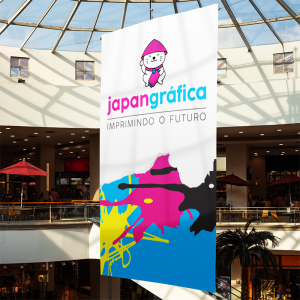 BANNER/FAIXA 1.0M LONA 340GR LARGURA 1.0M 4X0 COR ULTRA-HD IMPRESSÃO SOLVENTE BASTÃO E CORDÃO TINTA ORIGINAL MADE IN JAPAN
