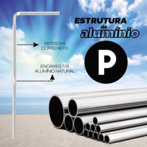 HASTE WIND FULL (M) ESTRUTURA DESMONTÁVEL 2.70M X 0.65M COR NATURAL TUBOS DE ALUMÍNIO 3/4 EMBALAGEM 
