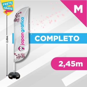 WIND BANNER COMPLETO (M) TECIDO TECNOSPORT 100% SINTÉTICO 2.45M X 0.65M DUPLA-FACE | IMPRESSÃO ULTRA-HD EPSON ESTRUTURA DE ALUMÍNIO DESMONTÁVEL FACA | PENA | VELA | ÂNGULO / BASE TITAN BLACK FRETE GRÁTIS NAS COMPRAS ACIMA DE 100,00, CONSULTE AS REGIÕES.