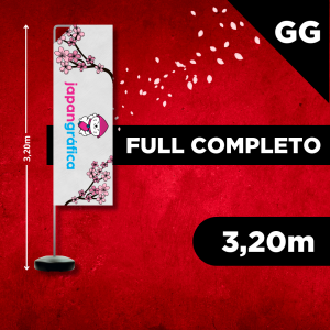 WIND FULL COMPLETO (GG) TECIDO TECNOSPORT 100% SINTÉTICO 3.20M X 0.65M DUPLA-FACE | IMPRESSÃO ULTRA-HD EPSON ESTRUTURA DE ALUMÍNIO DESMONTÁVEL RETANGULAR BASE TITAN BLACK