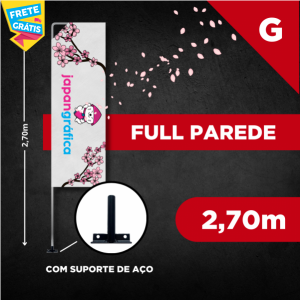 WIND FULL PAREDE (G) TECIDO TECNOSPORT 100% SINTÉTICO 2.70M X 0.65M DUPLA-FACE | IMPRESSÃO ULTRA-HD EPSON ESTRUTURA DE ALUMÍNIO DESMONTÁVEL FACA | PENA | VELA | ÂNGULO / SUPORTE DE AÇO FRETE GRÁTIS NAS COMPRAS ACIMA DE 100,00, CONSULTE AS REGIÕES.