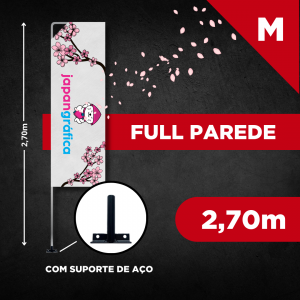 WIND FULL PAREDE (M) TECIDO TECNOSPORT 100% SINTÉTICO 2.70M X 0.65M DUPLA-FACE | IMPRESSÃO ULTRA-HD EPSON ESTRUTURA DE ALUMÍNIO DESMONTÁVEL FACA | PENA | VELA | ÂNGULO SUPORTE DE AÇO