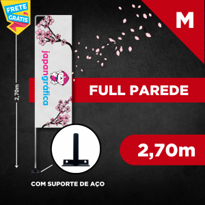 WIND FULL PAREDE (M) TECIDO TECNOSPORT 100% SINTÉTICO 2.70M X 0.65M DUPLA-FACE | IMPRESSÃO ULTRA-HD EPSON ESTRUTURA DE ALUMÍNIO DESMONTÁVEL FACA | PENA | VELA | ÂNGULO / SUPORTE DE AÇO FRETE GRÁTIS NAS COMPRAS ACIMA DE 100,00, CONSULTE AS REGIÕES.