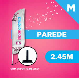 WIND BANNER PAREDE (M) TECIDO TECNOSPORT 100% SINTÉTICO 2.45M X 0.65M DUPLA-FACE | IMPRESSÃO ULTRA-HD EPSON ESTRUTURA DE ALUMÍNIO DESMONTÁVEL FACA | PENA | VELA | ÂNGULO SUPORTE DE AÇO