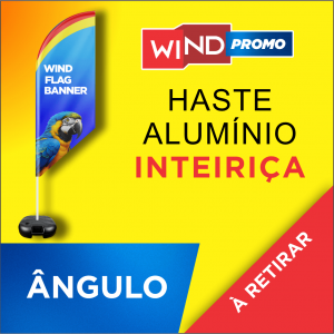 WIND PROMOCIONAL ÂNGULO TECIDO TECNOSPORT 100% SINTÉTICO 2.50M X  0.65M DUPLA-FACE | IMPRESSÃO ULTRA-HD EPSON ESTRUTURA DE ALUMÍNIO INTEIRIÇA COSTURA OVERLOQUE EXTERNO Base Titan Black Modelo Maleta com Alça